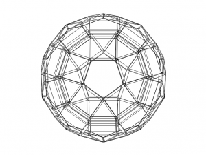 Wireframe Shape Rhombicosidodecahedron 3D-printmodel