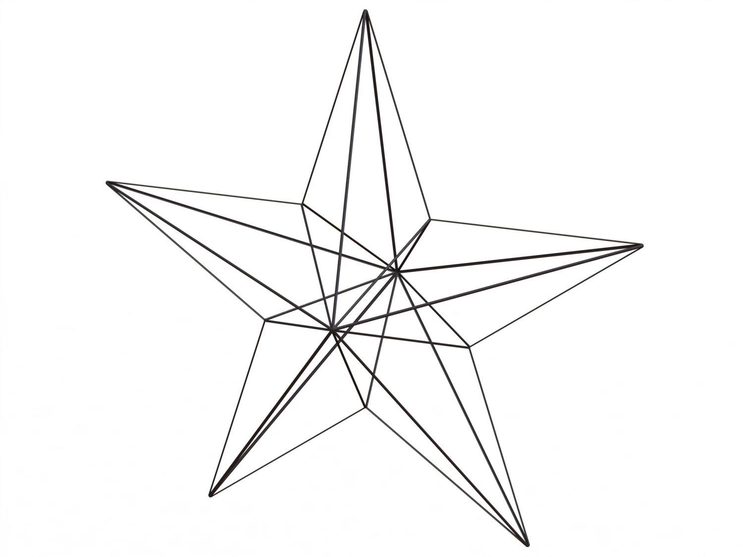 Tel &Ccedil;er&ccedil;eve Şekli Geometrik Yıldız 3D Baskı Modeli .c4d .max .obj .3ds .fbx .stl .blend 