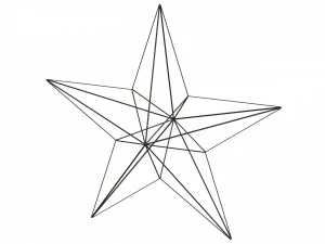 Wireframe Shape Geometric Star 3D Print Model