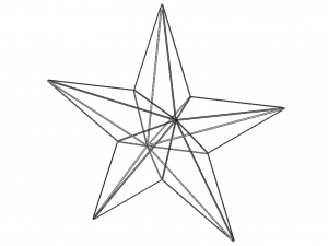 Wireframe Shape Geometric Star 3D Принт Модель