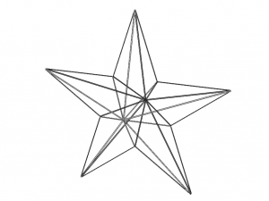 Wireframe Shape Geometric Star 3D Принт Модель