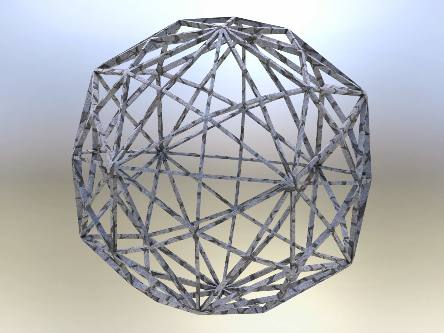 Wireframe Shape Disdyakis Triacontahedron 3D Print Model .c4d .max .obj .3ds .fbx .stl .blend