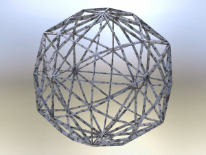 Wireframe Shape Disdyakis Triacontahedron 3D Принт Модель