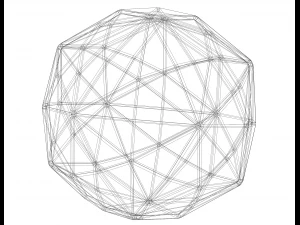 Wireframe Shape Disdyakis Triacontahedron 3D Print Model