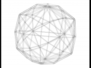 Wireframe Shape Disdyakis Triacontahedron 3D Принт Модель