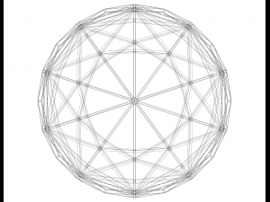 Wireframe Shape Disdyakis Triacontahedron 3D Принт Модель