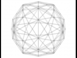 Wireframe Shape Disdyakis Triacontahedron 3D Принт Модель
