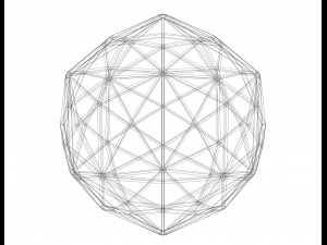 Wireframe Shape Disdyakis Triacontahedron 3D Принт Модель