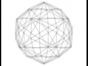 Wireframe Shape Disdyakis Triacontahedron 3D Принт Модель