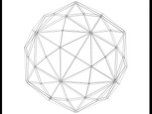 Wireframe Shape Disdyakis Triacontahedron 3D Принт Модель