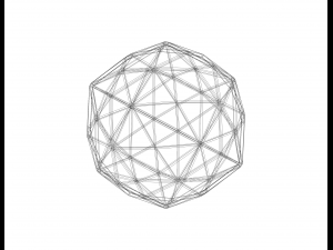 Wireframe Shape Disdyakis Triacontahedron 3D Принт Модель
