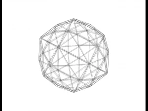 Wireframe Shape Disdyakis Triacontahedron 3D Print Model