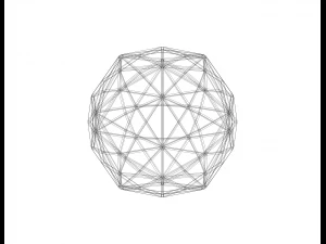 Wireframe Shape Disdyakis Triacontahedron 3D Print Model