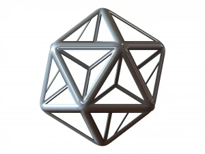 Wireframe Shape Great Dodecahedron 3D Print Model