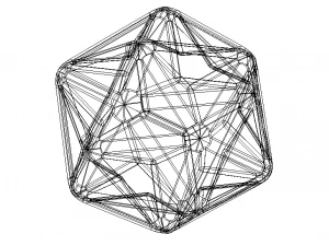 Wireframe Shape Great Dodecahedron 3D Print Model