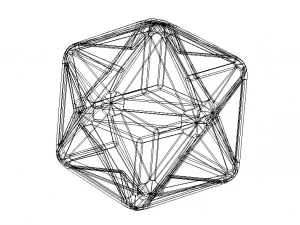 Wireframe Shape Great Dodecahedron 3D Print Model