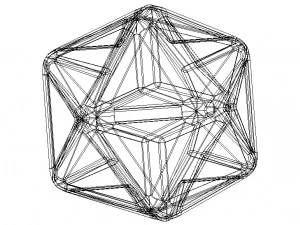 Wireframe Shape Great Dodecahedron 3D Print Model