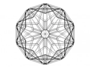 Wireframe Shape Great Dodecahedron 3D Print Model