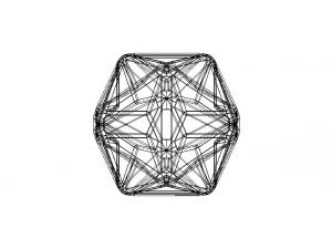 Wireframe Shape Great Dodecahedron 3D Print Model