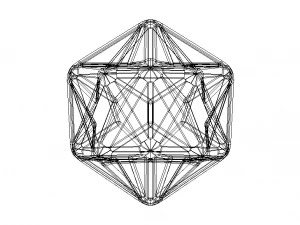 Wireframe Shape Great Dodecahedron 3D Print Model