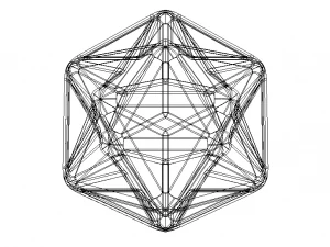 Wireframe Shape Great Dodecahedron 3D Print Model