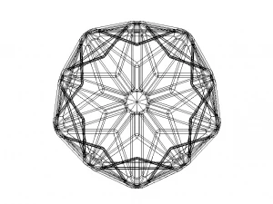 Wireframe Shape Great Dodecahedron 3D Print Model