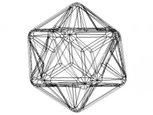 Wireframe Shape Great Dodecahedron 3D Print Model