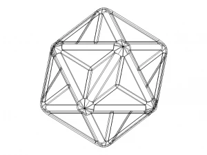 Wireframe Shape Great Dodecahedron 3D Print Model