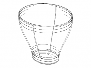 Office Waste Bin Plastic 3D Print Model