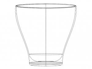 Office Waste Bin Plastic 3D Print Model