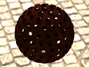 Wireframe Shape Geometric Spikes Ball 3D Print Model