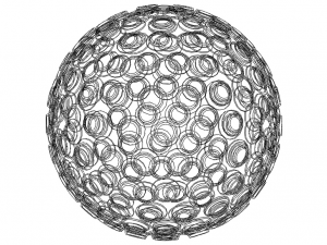 Wireframe Shape Geometric Spikes Ball 3D Baskı Modeli