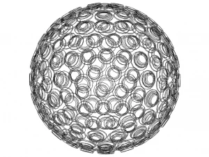 Wireframe Shape Geometric Spikes Ball 3D Print Model