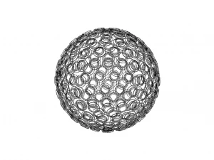Wireframe Shape Geometric Spikes Ball 3D Print Model