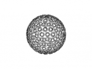 Wireframe Shape Geometric Spikes Ball 3D Baskı Modeli