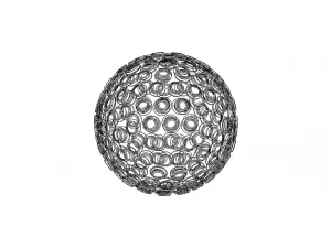 Wireframe Shape Geometric Spikes Ball 3D Print Model
