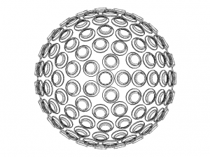 Wireframe Shape Geometric Spikes Ball 3D Baskı Modeli