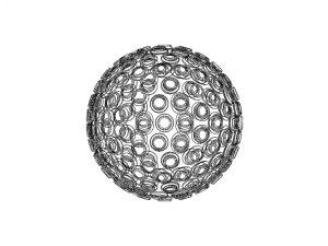 Wireframe Shape Geometric Spikes Ball 3D Baskı Modeli