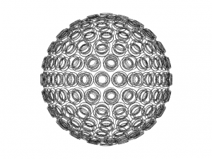 Wireframe Shape Geometric Spikes Ball 3D Baskı Modeli