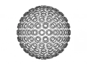Wireframe Shape Geometric Spikes Ball 3D Print Model