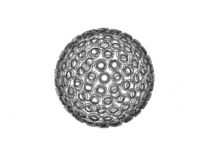 Wireframe Shape Geometric Spikes Ball 3D Baskı Modeli