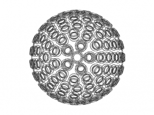 Wireframe Shape Geometric Spikes Ball 3D Baskı Modeli