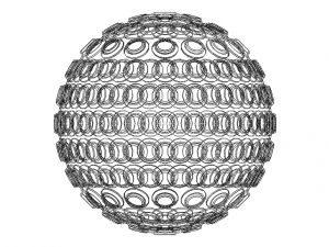 Wireframe Shape Geometric Spikes Ball 3D Baskı Modeli