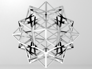 Wireframe Shape Compound of Five Octahedra 3Dプリントモデル