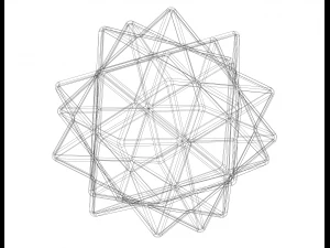 Wireframe Shape Compound of Five Octahedra 3D Print Model