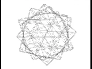 Wireframe Shape Compound of Five Octahedra 3D Print Model