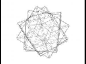 Wireframe Shape Compound of Five Octahedra 3Dプリントモデル