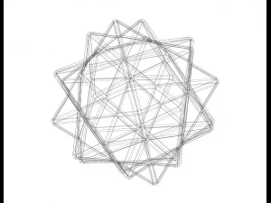 Wireframe Shape Compound of Five Octahedra 3D Print Model