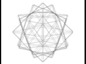 Wireframe Shape Compound of Five Octahedra 3D Print Model