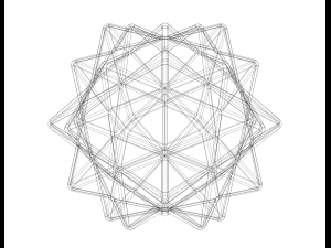 Wireframe Shape Compound of Five Octahedra 3Dプリントモデル